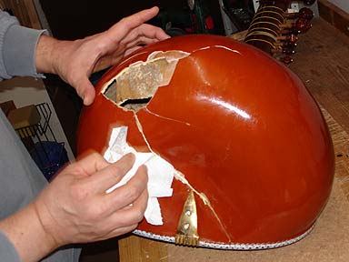 Sitar repair - Adhesive work 8