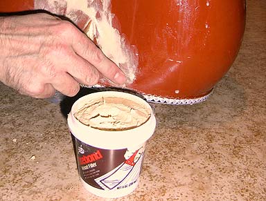 Sitar repair - sanding and filling 3