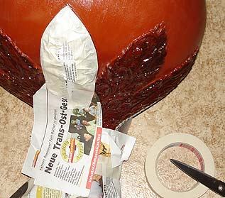 Preparing the sitar for varnishing 1